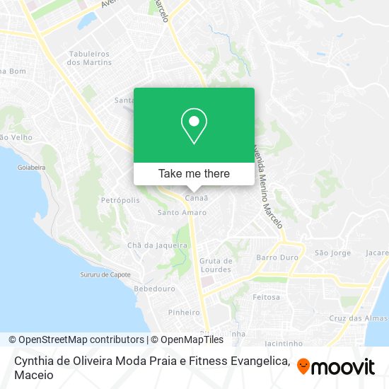 Mapa Cynthia de Oliveira Moda Praia e Fitness Evangelica