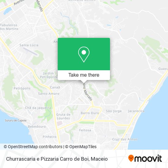 Mapa Churrascaria e Pizzaria Carro de Boi