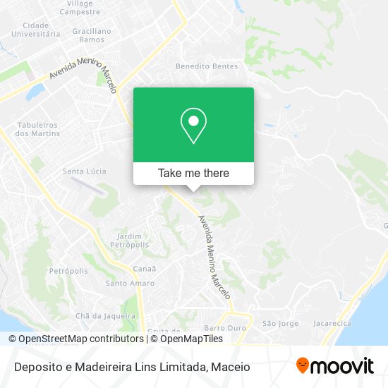 Mapa Deposito e Madeireira Lins Limitada