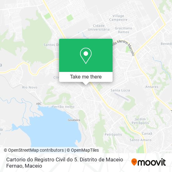 Mapa Cartorio do Registro Civil do 5. Distrito de Maceio Fernao