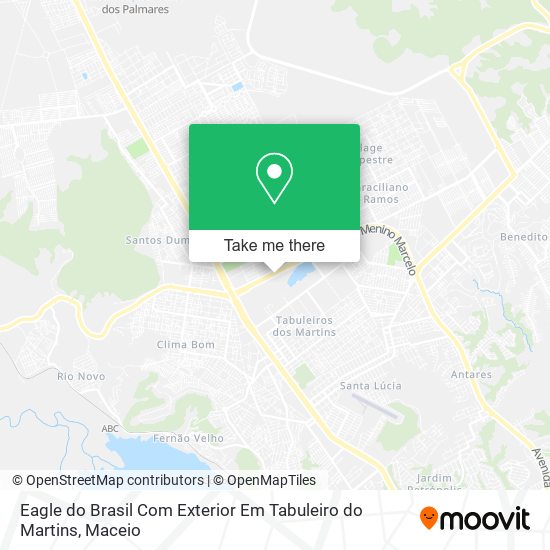 Eagle do Brasil Com Exterior Em Tabuleiro do Martins map