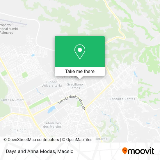 Days and Anna Modas map