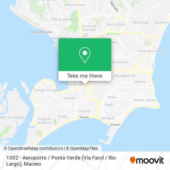 1002 - Aeroporto / Ponta Verde (Via Farol / Rio Largo) map