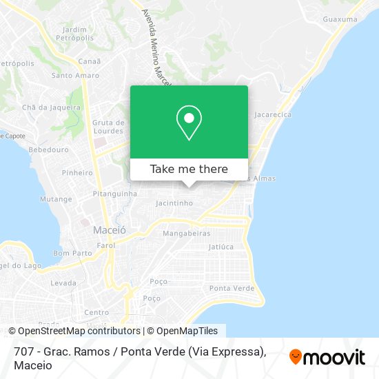 707 - Grac. Ramos / Ponta Verde (Via Expressa) map
