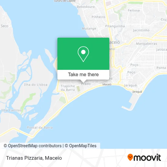Trianas Pizzaria map