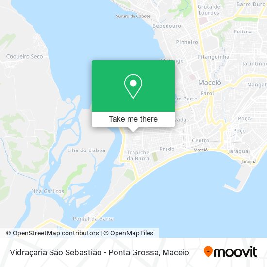 Mapa Vidraçaria São Sebastião - Ponta Grossa