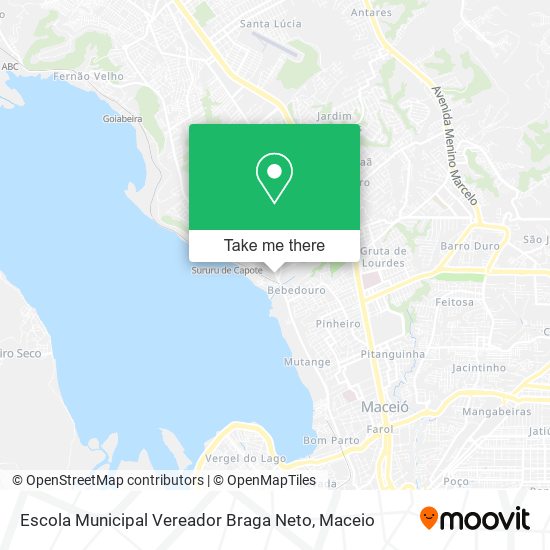 Mapa Escola Municipal Vereador Braga Neto