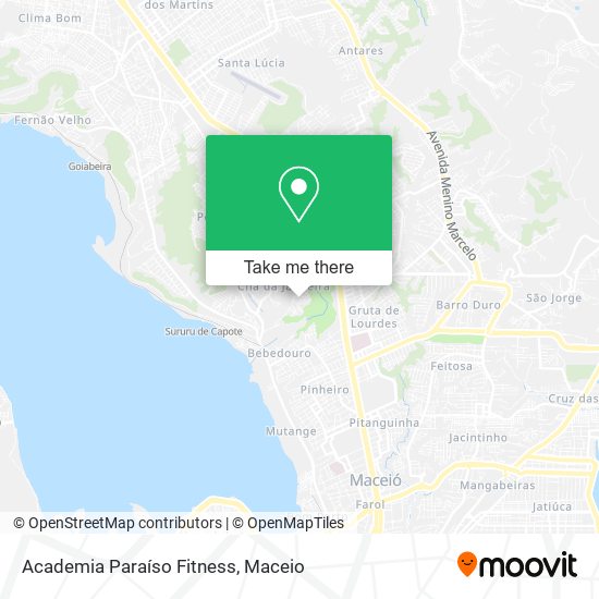 Mapa Academia Paraíso Fitness