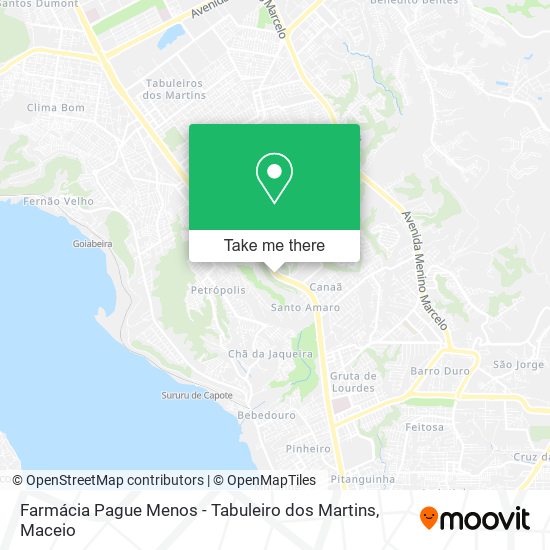 Farmácia Pague Menos - Tabuleiro dos Martins map