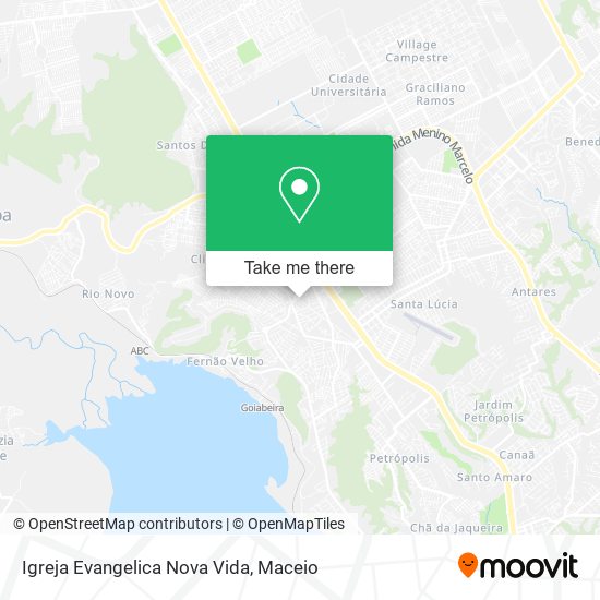 Mapa Igreja Evangelica Nova Vida