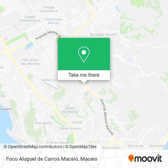 Mapa Foco Aluguel de Carros Maceió
