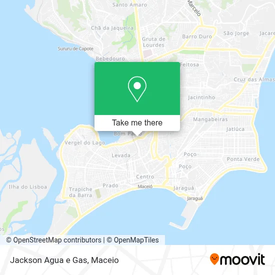 Jackson Agua e Gas map