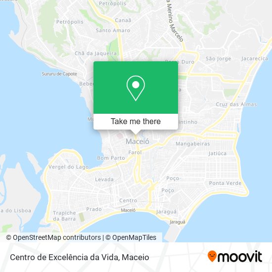 Centro de Excelência da Vida map