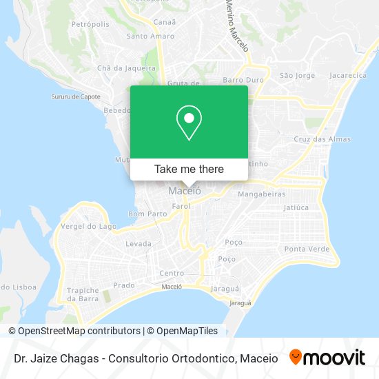 Mapa Dr. Jaize Chagas - Consultorio Ortodontico