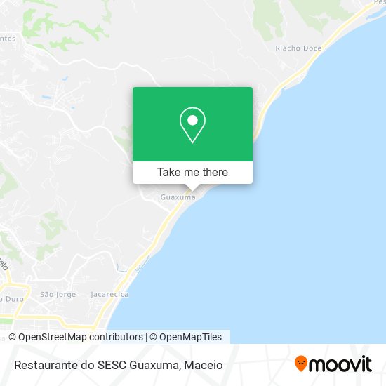 Mapa Restaurante do SESC Guaxuma