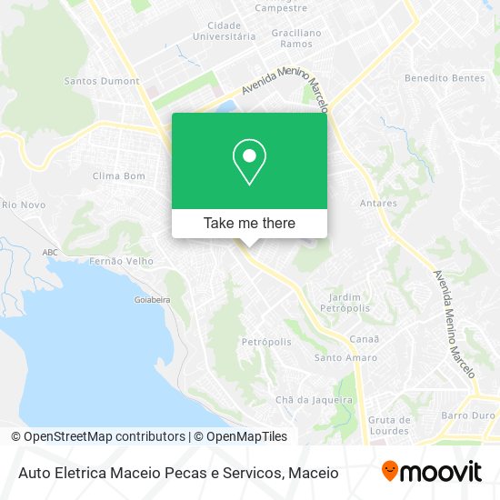 Mapa Auto Eletrica Maceio Pecas e Servicos