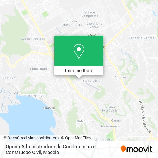 Mapa Opcao Administradora de Condominios e Construcao Civil