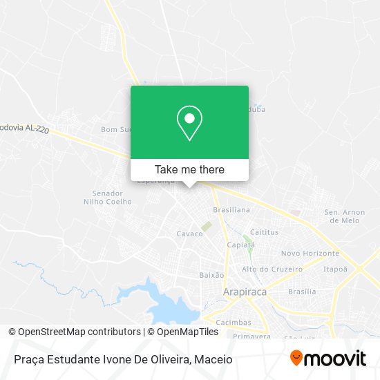 Mapa Praça Estudante Ivone De Oliveira