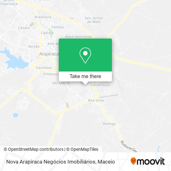 Mapa Nova Arapiraca Negócios Imobiliários