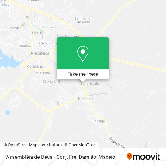 Assembléia de Deus - Conj. Frei Damião map