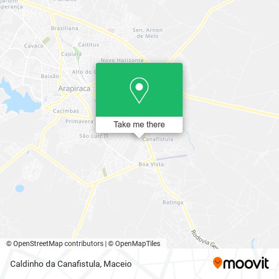 Caldinho da Canafistula map