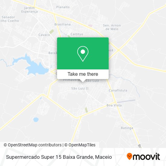Supermercado Super 15 Baixa Grande map