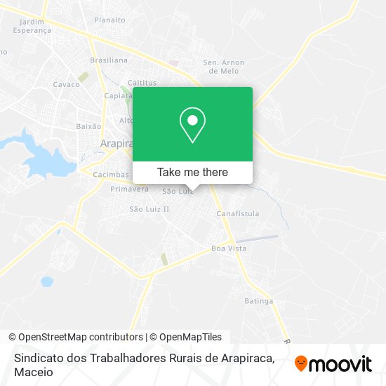 Sindicato dos Trabalhadores Rurais de Arapiraca map