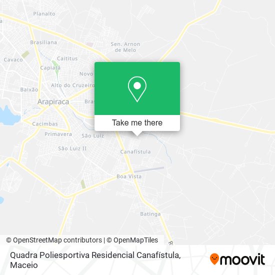 Quadra Poliesportiva Residencial Canafístula map