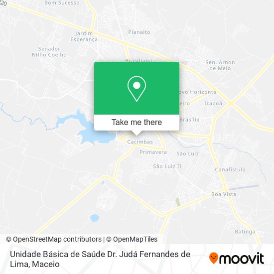 Mapa Unidade Básica de Saúde Dr. Judá Fernandes de Lima
