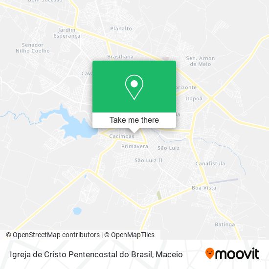 Mapa Igreja de Cristo Pentencostal do Brasil