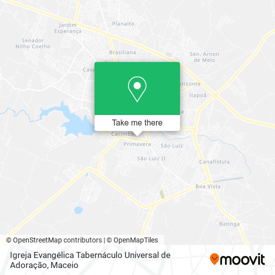 Igreja Evangélica Tabernáculo Universal de Adoração map