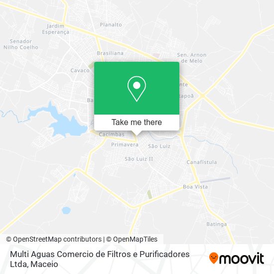 Multi Aguas Comercio de Filtros e Purificadores Ltda map