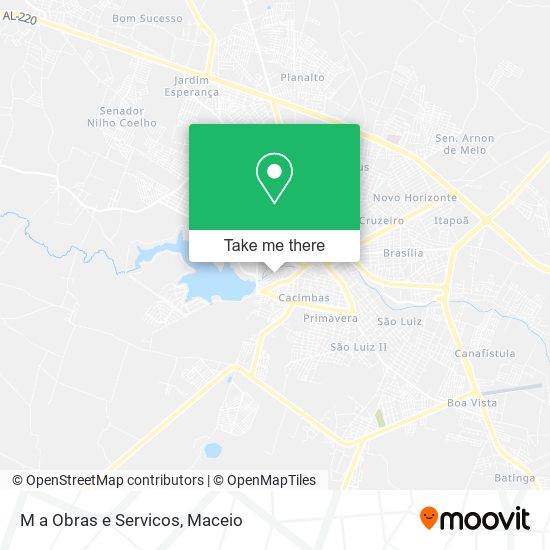 M a Obras e Servicos map