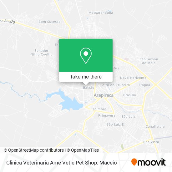 Mapa Clinica Veterinaria Ame Vet e Pet Shop