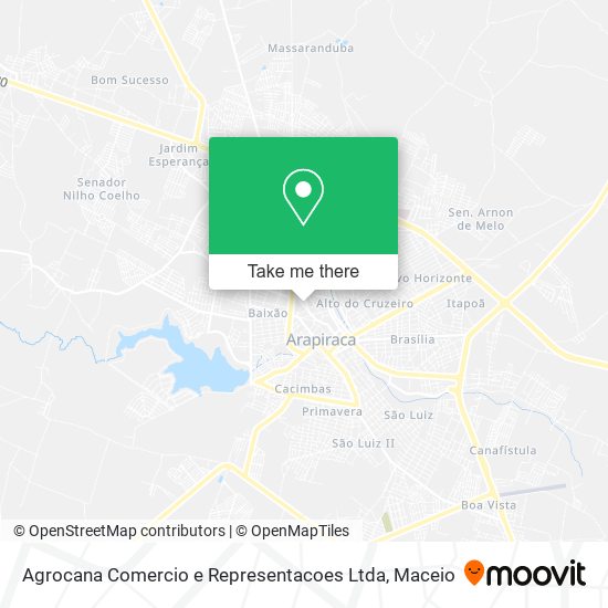 Agrocana Comercio e Representacoes Ltda map