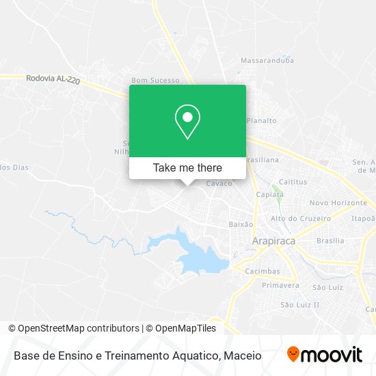Base de Ensino e Treinamento Aquatico map