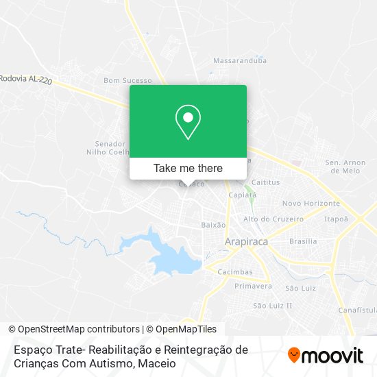 Espaço Trate- Reabilitação e Reintegração de Crianças Com Autismo map
