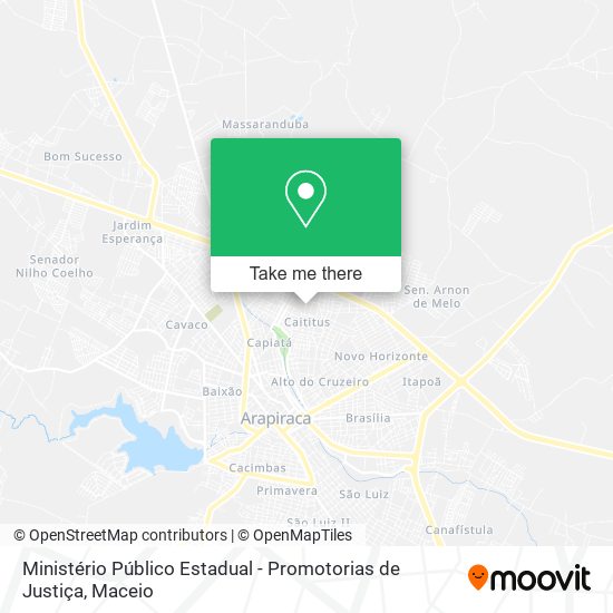 Ministério Público Estadual - Promotorias de Justiça map