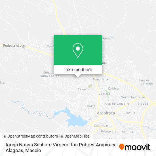 Igreja Nossa Senhora Virgem dos Pobres-Arapiraca-Alagoas map