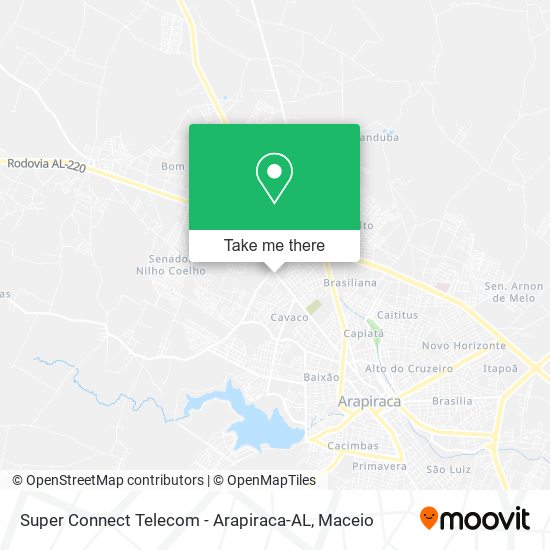 Mapa Super Connect Telecom - Arapiraca-AL