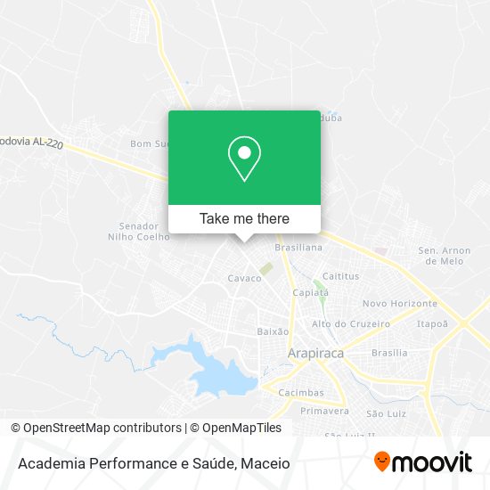 Mapa Academia Performance e Saúde