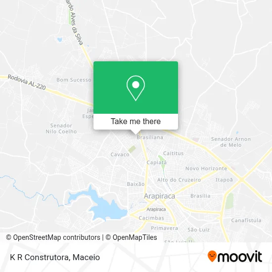 K R Construtora map