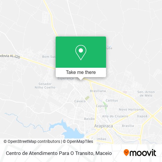 Centro de Atendimento Para O Transito map