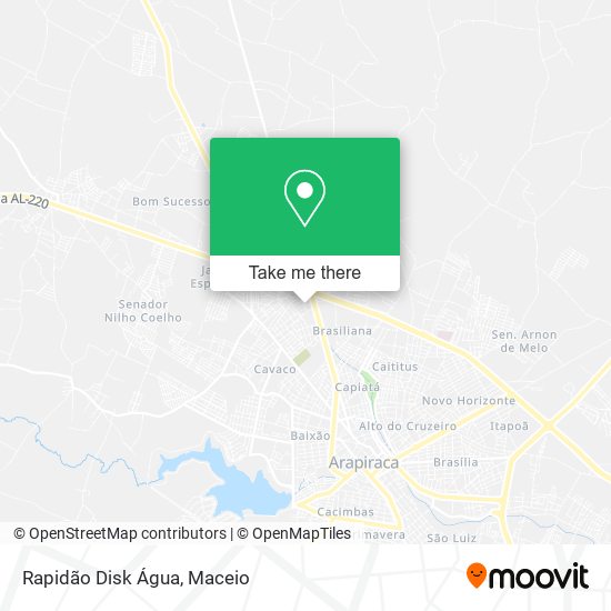 Rapidão Disk Água map