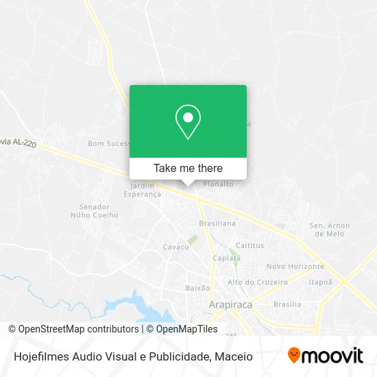Hojefilmes Audio Visual e Publicidade map