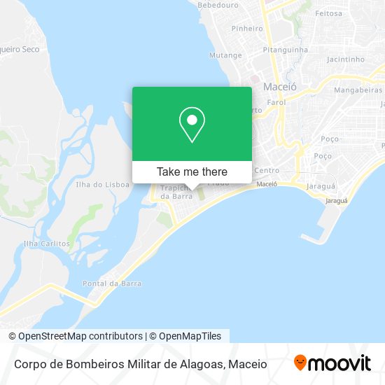 Mapa Corpo de Bombeiros Militar de Alagoas