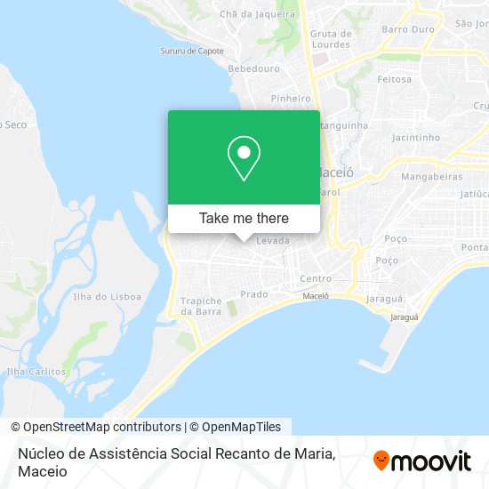 Mapa Núcleo de Assistência Social Recanto de Maria