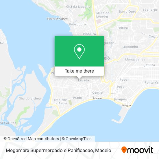 Mapa Megamarx Supermercado e Panificacao