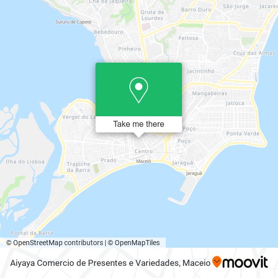 Aiyaya Comercio de Presentes e Variedades map