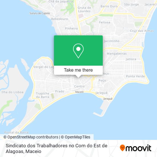 Sindicato dos Trabalhadores no Com do Est de Alagoas map